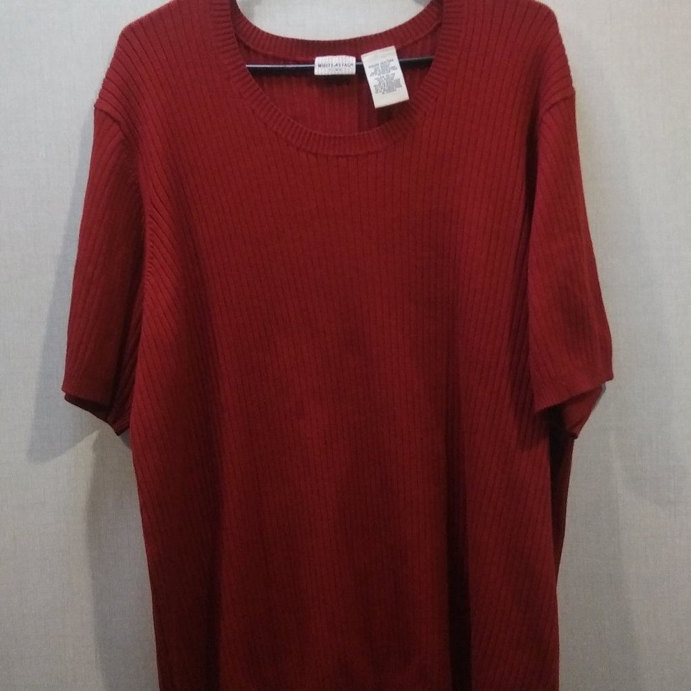 White Stag  Red short sleeve sweater like